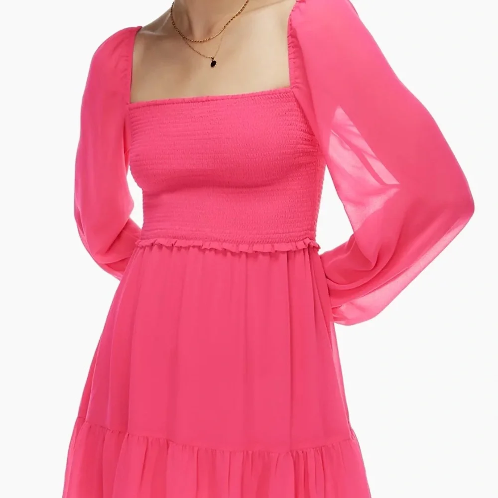 NWT Aritzia Wilfred Tempest Mini Dress Sz XL in Bright Rose - Picture 3 of 6